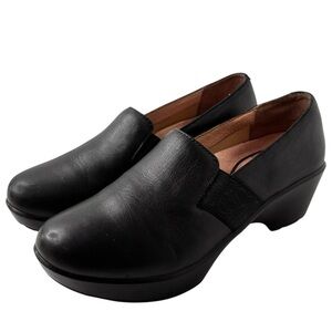 Dansko Jessica Black Nappa Leather Slip-On Clogs Comfort Shoe Size 36 US 5.5 / 6